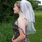 wedding veil edged in camo ribbon