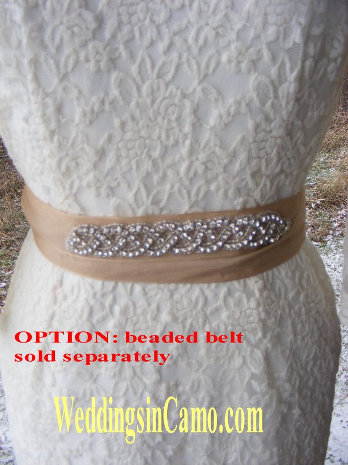 ribbon belt with rhinestone accent