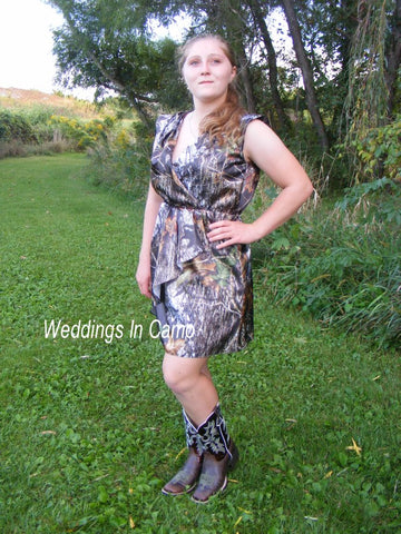 SHORT CAMO Bridesmaid+short camo dress+Style SIZES 2 to 20