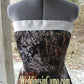 short camo dress strapless corset back