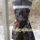 short camo dress strapless corset back