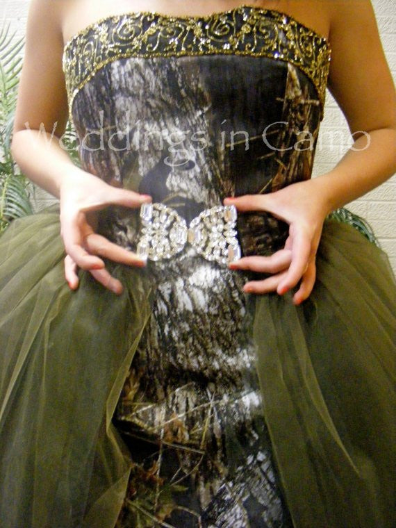 SHORT CAMO Dress Beaded and Full Princess Skirt – Weddings in Camo