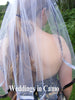 CAMO VEIL+Ribbon with CRYSTALS Single Layer VEIL