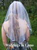 CAMO VEIL+Ribbon with CRYSTALS Single Layer VEIL