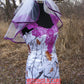 Snowfall camo wedding dress with purple lace fit n flare