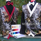Mossy Oak camo two-tone vests with colored trim