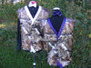 INFINITY camo vest trimmed in Ivory and Purple