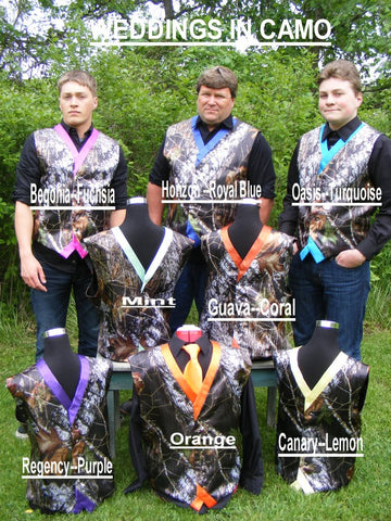 Camo top wedding tux
