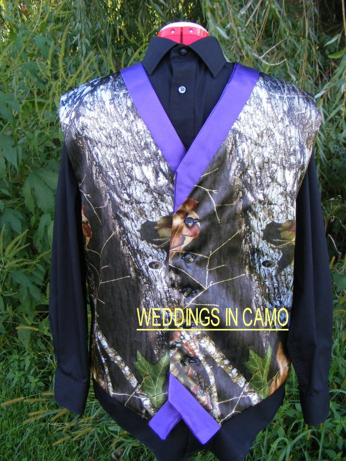 Mens camo vest Mossy Oak New Breakup with Purple